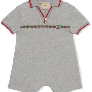 Brand new Gucci baby jersey-knit cotton romper 3/6 months